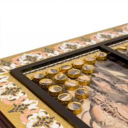 Нарды "Орнамент" пейзажная яшма Златоуст