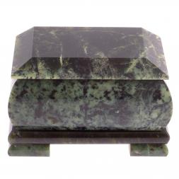 Шкатулка из камня нефрит 10х6х6,5 см