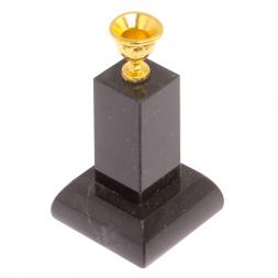 Подсвечник церковный "Столбик" черный змеевик