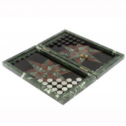 Подарочные нарды "Роза ветров" лемезит шабровский змеевик