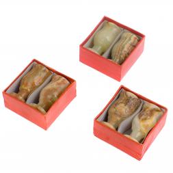 Набор рюмок из оникса 2 шт 20 мл 3,8х7 см в коробке (1,5х3)