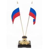 Подставка "Два флага" камень долерит