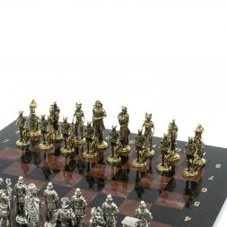 Шахматы подарочные "Галлы и Римляне" 36х36 см из лемезита