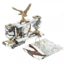 Письменный набор "Орел" из мрамора и бронзы