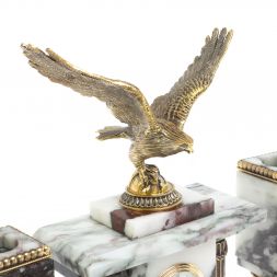 Письменный набор "Орел" из мрамора и бронзы