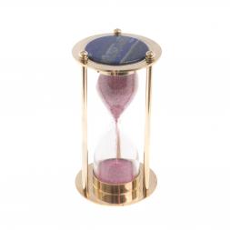 Песочные часы с лазуритом в деревянной коробке