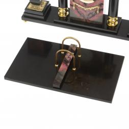 Настольный набор "Георгий Победоносец" из родонита