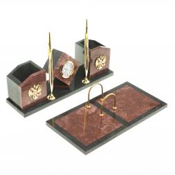 Настольный набор "Куб" из лемезита