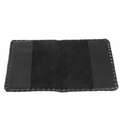 Подарочный набор "Документы" обложка для паспорта, визитница и ручка Parker черная кожа