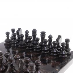 Шахматы из камня "Традиционные" доска 38х38 см гранит, габбро