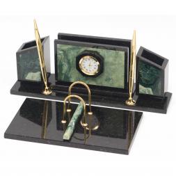 Письменный набор "Стенка" камень офиокальцит