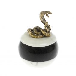 Шкатулка "Кобра" из мрамора и змеевика