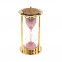 Песочные часы с тигровым глазом в деревянной коробке