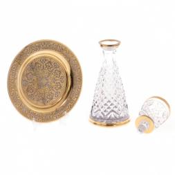 Набор водочный "Эгоист" графин со стопкой на блюде Златоуст