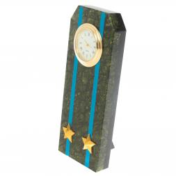 Часы "Погон подполковник ВВС, ВКС, ВДВ" серпентинит