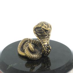 Шкатулка круглая "Кобра" из креноида