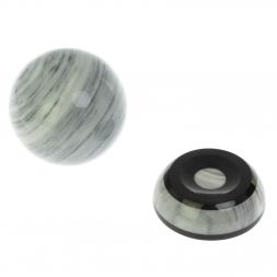 Шар на подставке из серого мрамора 9,5 см