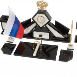 Настольный набор "Герб" из мрамора