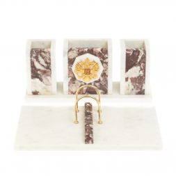 Письменный набор "Грани" с гербом камень креноид