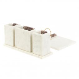 Письменный набор "Грани" с гербом камень креноид