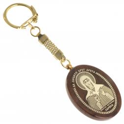 Брелок-оберег с молитвой "Св. мученица Лариса" камень обсидиан