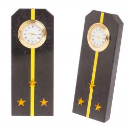 Часы "Погон старший лейтенант ВМФ" камень змеевик