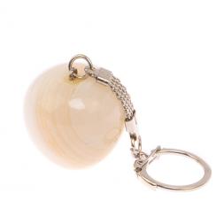 Брелок "Яблоко" из белого оникса