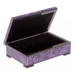 Шкатулка из чароита 12,5х8х4 см