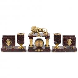 Настольный набор "Рычащий лев" бронза креноид