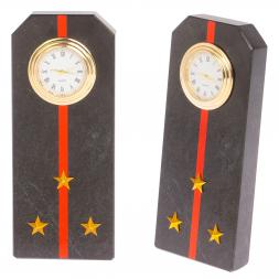 Часы "Погон старший лейтенант МП ВМФ" из змеевика