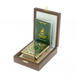 Коран на арабском языке карманный Златоуст зеленая эмаль