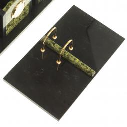 Настольный набор из змеевика "Канцелярский"