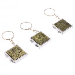 Складное зеркало брелок из змеевика квадратное