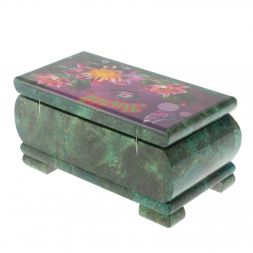 Шкатулка "Для милой" из змеевика 16х8х7,5 см