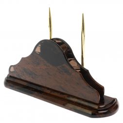 Настольный набор "Волна" из коричневого обсидиана