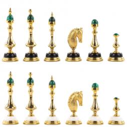 Шахматы из малахита "Версаль"