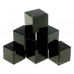 Камни для виски набор 6 кубиков черный змеевик