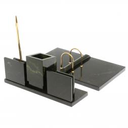 Письменный настольный набор "Менеджер" из змеевика с гербом РФ