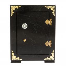 Сейф средний из черного змеевика 19х16х24 см