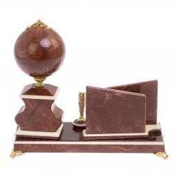 Настольный прибор "Компакт" лемезит, мрамор