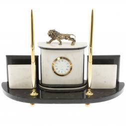 Настольный прибор "Лев" из мрамора