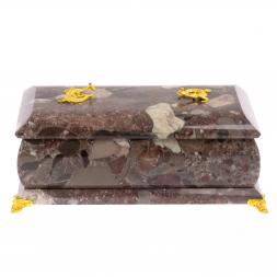 Шкатулка из камня конгломерат "Дуэт"