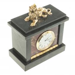 Часы из яшмы "Лев"