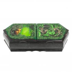 Шкатулка "Хозяйка медной горы и ящерицы" 29,5х12х8 см