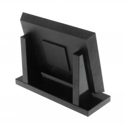 Часы настольные из камня чароит и долерит 15х5,5х12 см