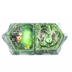 Шкатулка для украшений "Хозяйка медной горы / Две ящерицы" 20х10х7,5 см