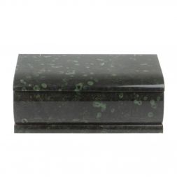 Шкатулка "Купюра" из темно-зеленого змеевика