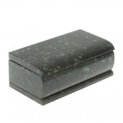 Шкатулка "Купюра" из темно-зеленого змеевика