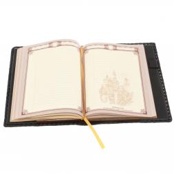 Ежедневник "Георгий Победоносец" А5 обложка из черной кожи Златоуст