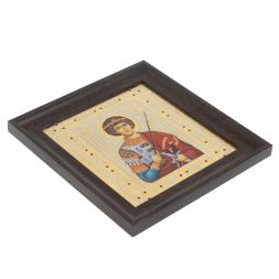 Икона "Св. Георгий Победоносец" багет 22,5х23,5х2 см Златоуст